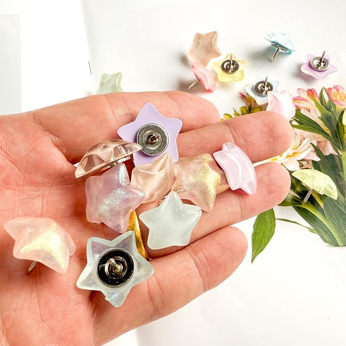 Push Pins for Walls, Star Decorative ThumbTacks for Cork Board Cute Tacks - Image 5