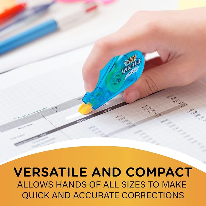BIC Wite-Out Mini Correction Tape, No Dry Time, Long Lasting - Image 2