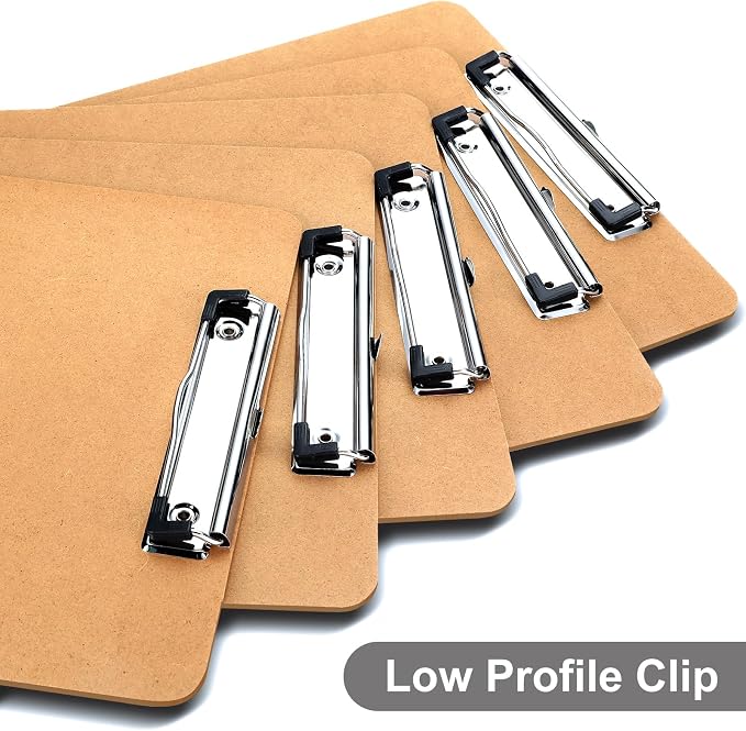 Wood Clipboards Set of 20, Letter Size Hardboard Clip Board 8.5x11 | A4 - Image 4