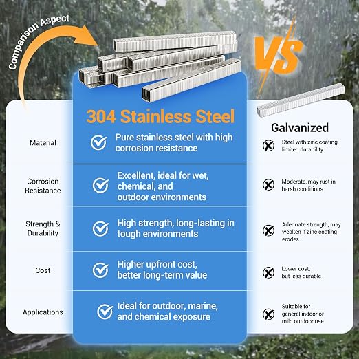 meite T50 Stainless Steel Staples Marine, 1/2 Inch Heavy Duty Staples - Image 2