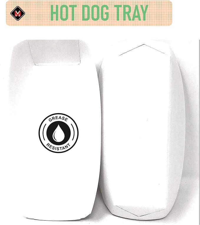 Mr Miracle 7 Inch Paper Hot Dog Tray in White. Pack of 100. Disposable - Image 5
