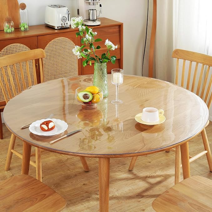 Warmstar Clear Table Protector 2mm Thick, Dia.47 Inch Round Clear Table Cover by Warmstar