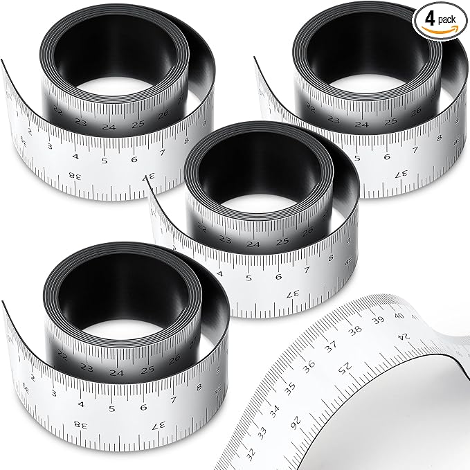 Relaxweex 4 Pcs 39.37 Inch Magnetic Ruler Flexible Tape Magnetic Tape Measure by Relaxweex