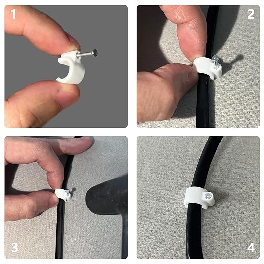 Jadaol 10mm Wide Design Cable Clips - Image 4