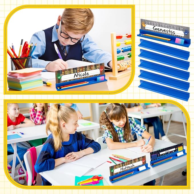 PerKoop 20 Pcs Classroom Desk Name Plates Holder - Image 5