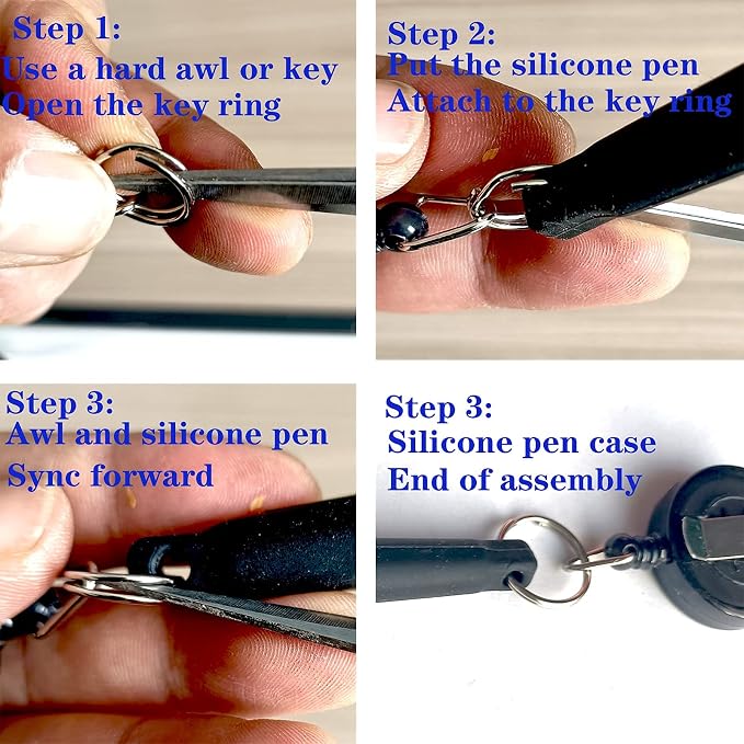 8 Elastic Silicone Pencil Holders, Duty Pull Pens - Image 4