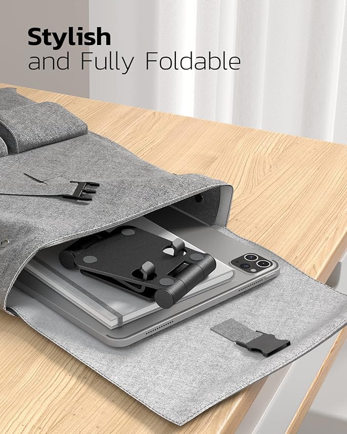 Nulaxy 2 Pack Fully Aluminum Dual Folding Cell Phone Stand, Adjustable Foldable - Image 5