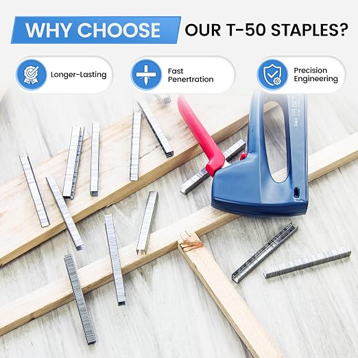 meite T50 Staple Gun Staples Marine, 3/8 Inch 304 Stainless Steel T50 Staples - Image 7