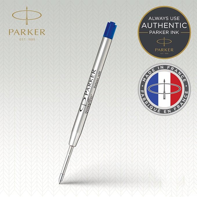 Parker Authentic QUINKflow Ballpoint Pen Refills, Medium Point Blue Ink - Image 2