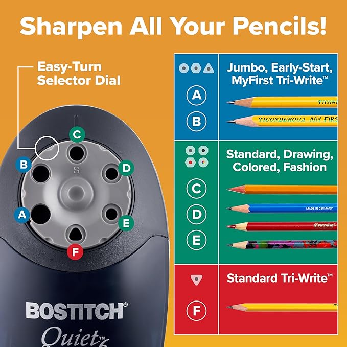 Bostitch Office Electric Pencil Sharpener, Heavy Duty Classroom Sharpener - Image 3