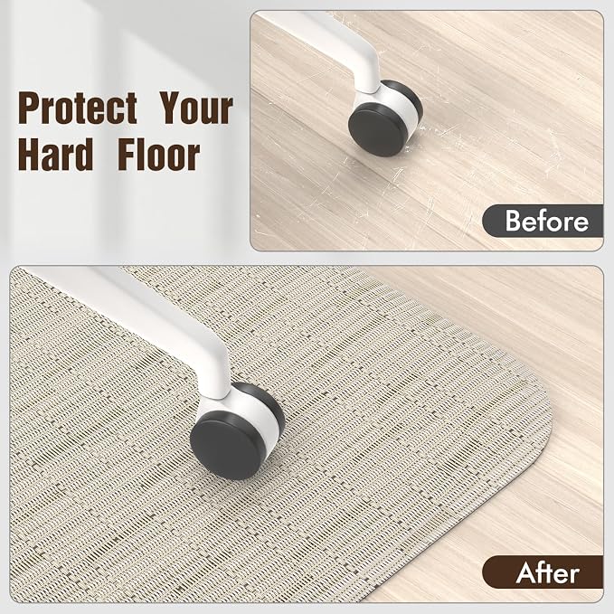 Blvornl Office Chair Mat for Hardwood Floor and Low Pile Carpet, PVC Rug for - Image 6