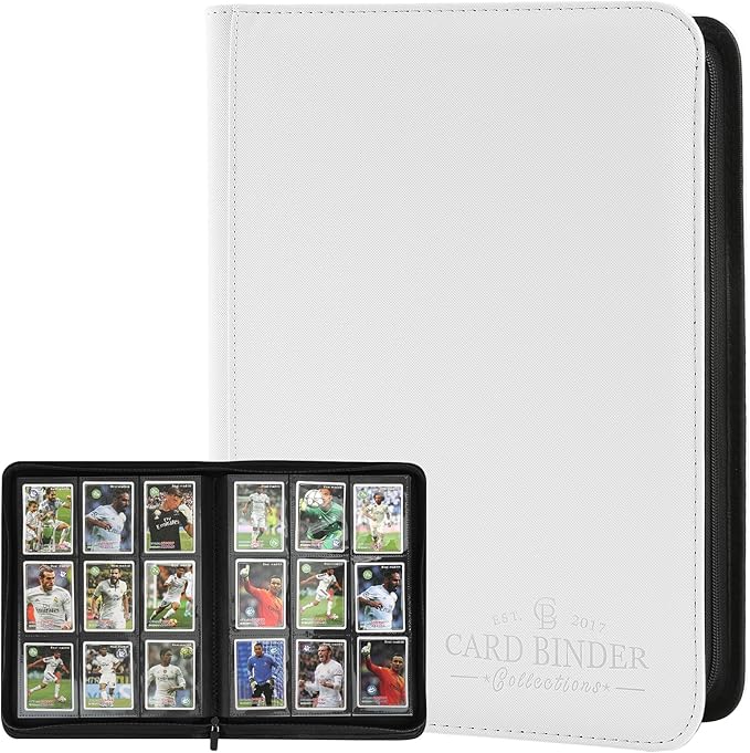 9 Pockets Card Binder, Premium Zip Trading Card Binder, 540 Double Sided Pocket by CARDBINDER
