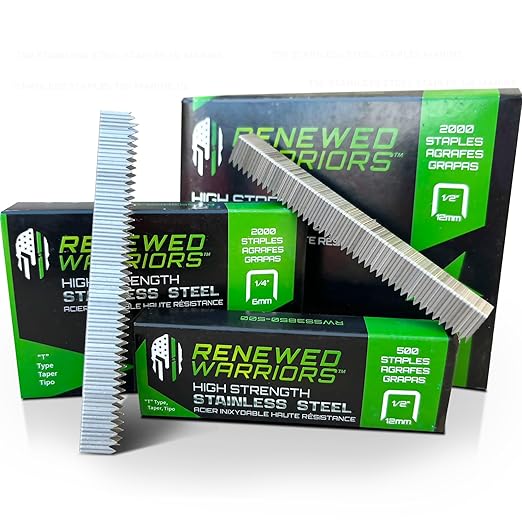T50 Stainless Steel Staples Marine 1/2 in Leg; 3/8 Crown; T50 Staples 1/2 in Leg by RenewedWarriors
