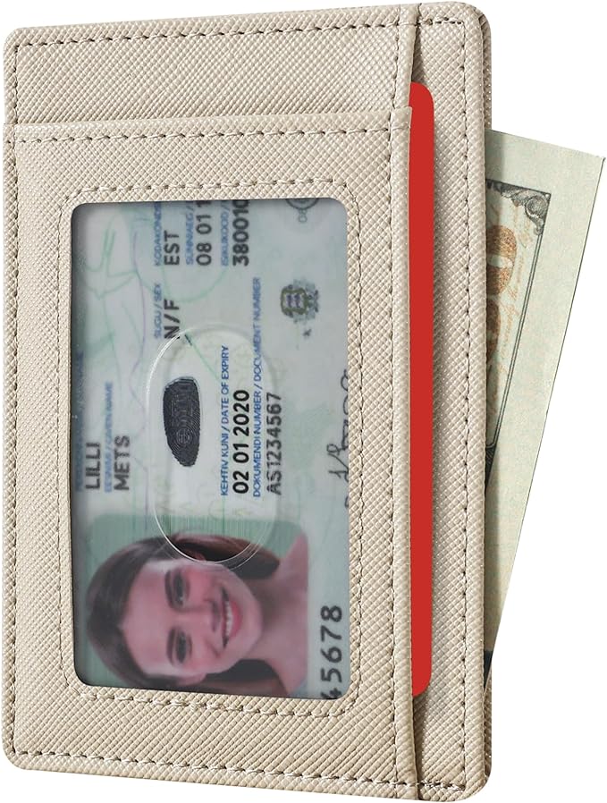 Travelambo Slim Wallet Front Pocket Minimalist Leather RFID Blocking Medium Size - Image 2