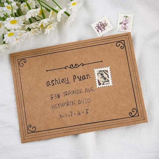 BAOFALI 2Pcs/Set 1X0.8inch Rectangular Postage Stamp - Image 7