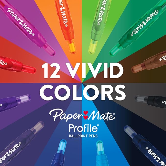 Paper Mate Profile Retractable Ballpoint Pens Bold Point Black - Image 6