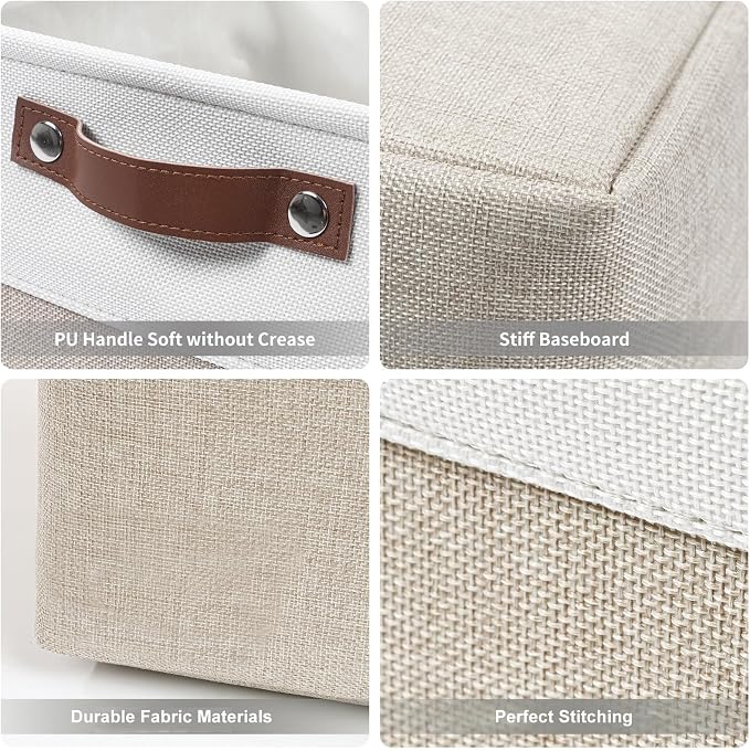 Bagnizer Collapsible Fabric Storage Cubes 11x11 Cube Storage Bins, 4 Pack - Image 5