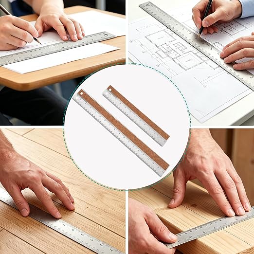 Metal Ruler 6 Inch 12 Inch Stainless Steel Ruler - Image 5