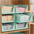 SNSLXH 5 Pack Stackable Closet Organizer Box, Space-Saving Clothes Storage by SNSLXH