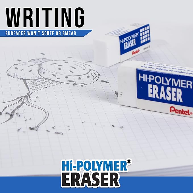 Pentel Hi-Polymer Block Eraser, Super XL White - Image 5