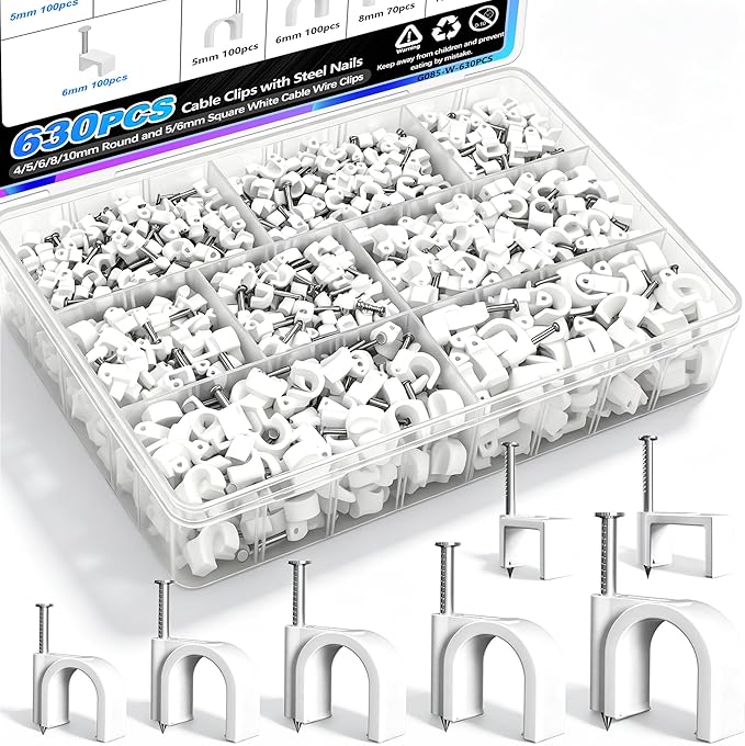 mxuteuk 630PCS Cable Clips by mxuteuk