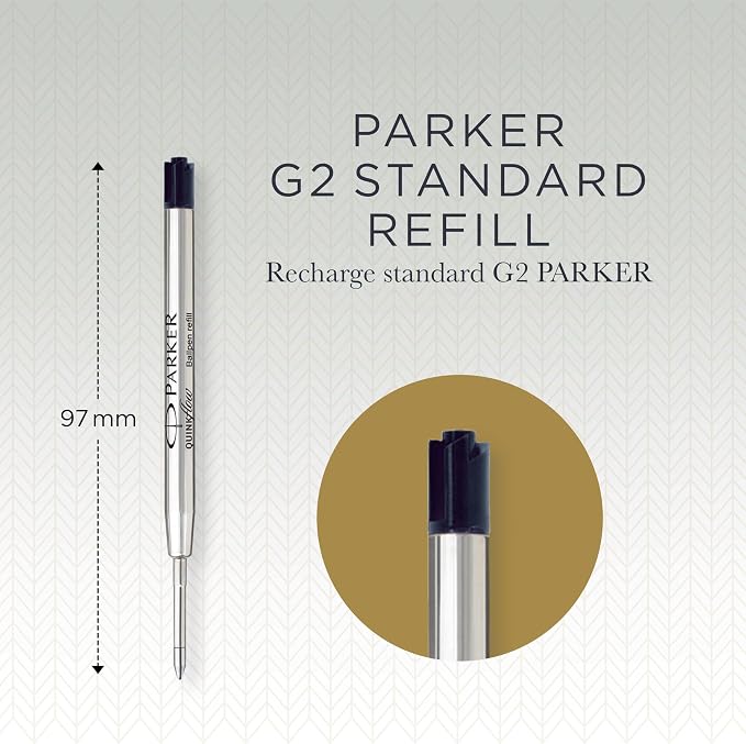 Parker QUINKflow Ballpoint Pen Ink Refills, Medium Tip - Image 3