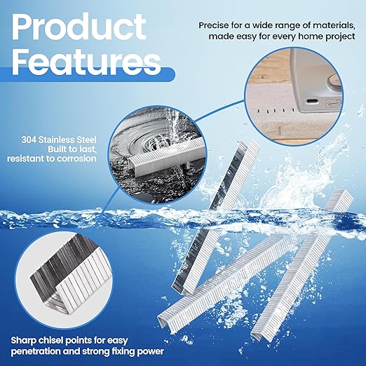 meite T50 Heavy Duty Staples Marine, 3/8 Inch 304 Stainless Steel Staples - Image 3