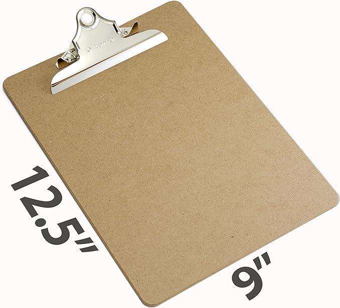 Officemate Recycled Wood Clipboards, 6 Inch Clip, 6 Pack Clipboards, Letter Size - Image 2