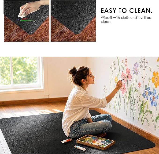 Kuyal Chair mat for Hardwood Floor 36 x 55 inches Rectangle Floor Mats - Image 5