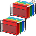 MaxGear Hanging File Organizer Box, Letter Size File Folder Organizer, 2 Pack | by MaxGear