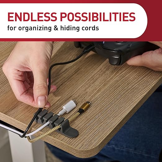 Command 5-Cord Clip Organizer, 4 Clips and 8 Medium Strips, 1 Clip Holds up to - Image 6
