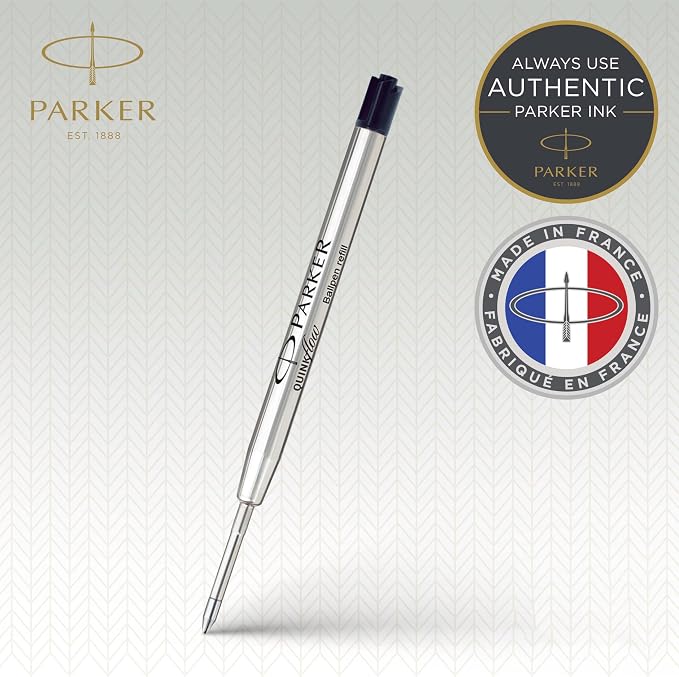 Parker QUINKflow Ballpoint Pen Ink Refills, Medium Tip - Image 2