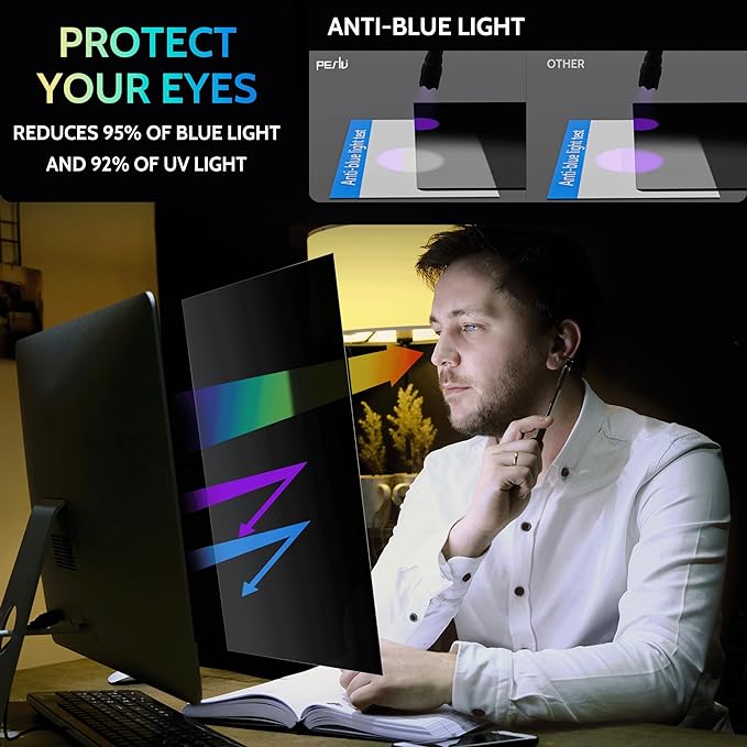 Peslv 24 Inch Privacy Screen for Computer Monitor 16:10 Aspect Ratio, Eye - Image 6