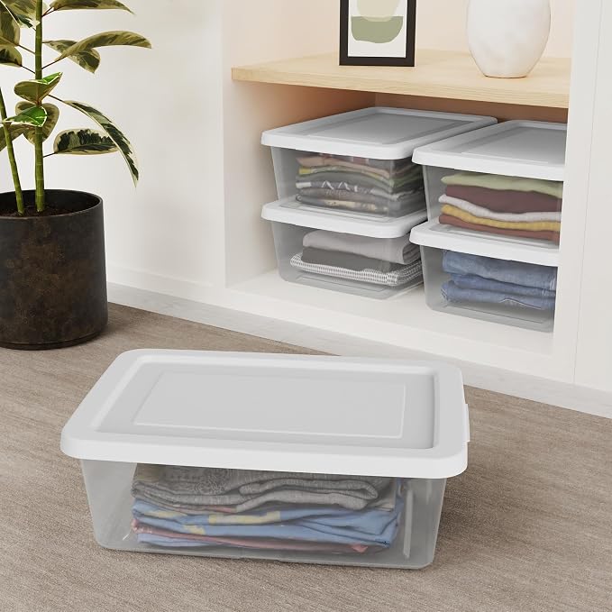 Sterilite 48 Pack Storage Box, 12 Quart Stackable Tote - Image 4