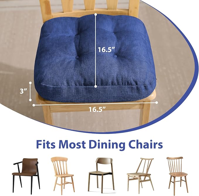 IASEAHK Chair Cushions for Dining Chairs, Dining Chair Cushions, Tufted Indoor - Image 3