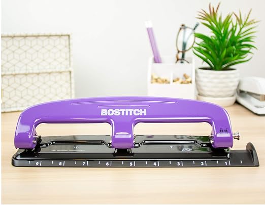 Bostitch Office EZ Squeeze Reduced Effort 3-Hole Punch, 12 Sheets - Image 2