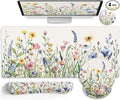 LIMKRIAN Flower Mouse Pad Set Large Desk Matt by LIMKRIAN