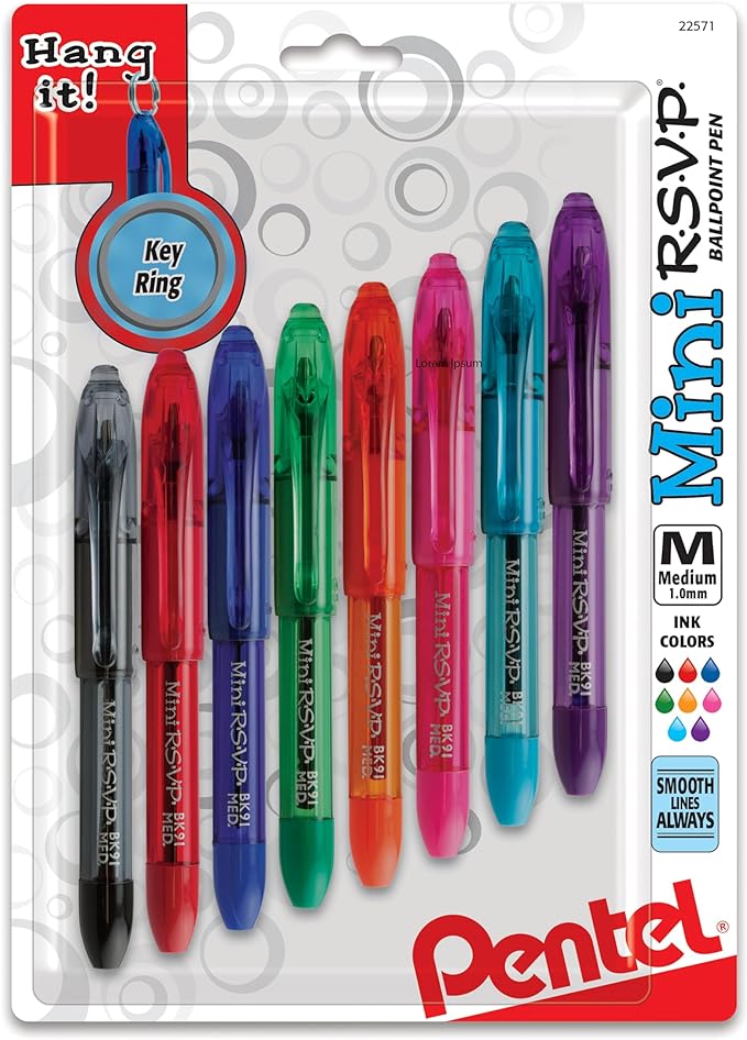 Pentel RSVP Mini Ballpoint Pen, Medium Line by PentelofAmerica