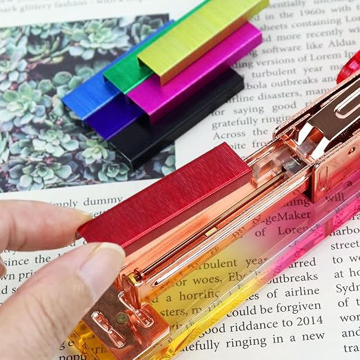 Multibey 7 Pack Colorful Standard Staples Bulk Refill - Image 5