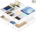 SpaceAid Drawer Organizer Clothes, 12 Pack Dresser Organizer Bins by SpaceAid