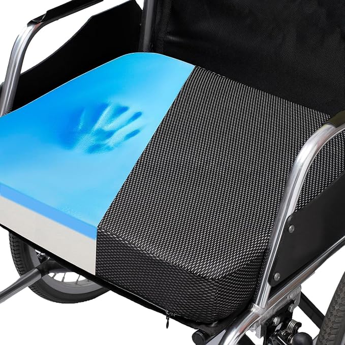 Ifoam Gel Infused Memory Foam Layer Wheelchair Cushion by CYLEN