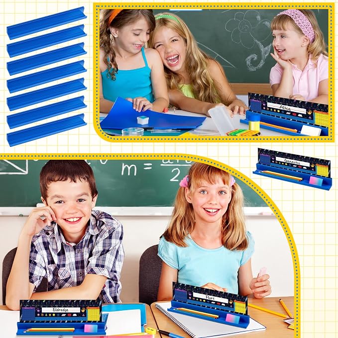 PerKoop 35 Pcs Classroom Desk Name Plates Holder Set Index Cards Storage - Image 6
