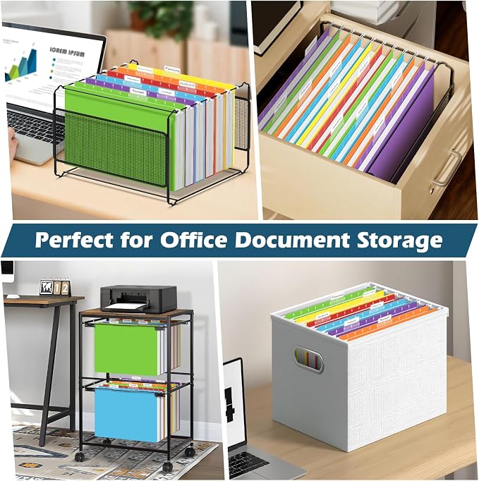 V-Opitos 36 Pack 1 Inch Expansion Hanging File Folders, Letter Size Hanging - Image 7