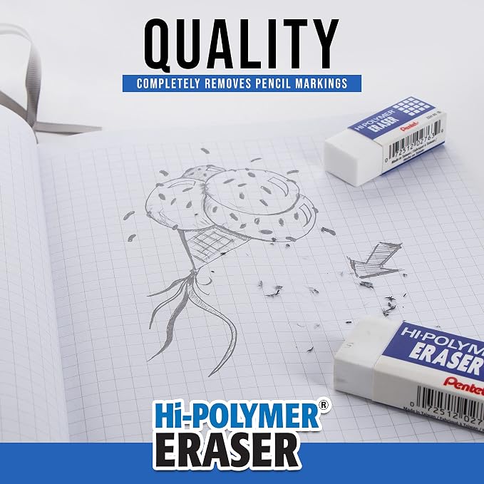 Pentel Hi-Polymer Block Eraser, Super XL White - Image 4