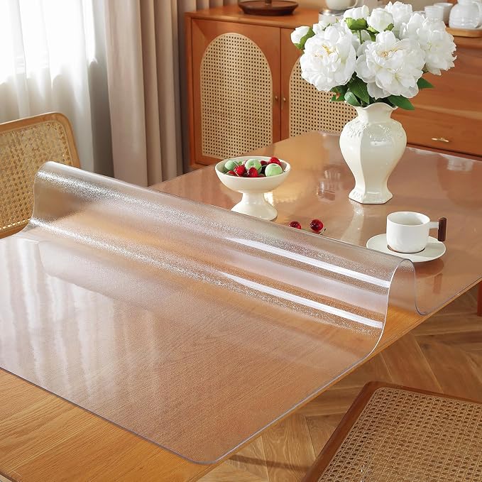 OstepDecor Frosted Clear Table Cover Protector 42 x 108 Inch, 1.5mm Thick by OstepDecor