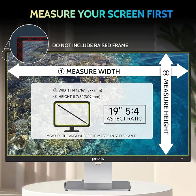 Peslv 19 Inch Privacy Screen for Computer Monitor 5:4 Aspect Ratio, Eye - Image 2