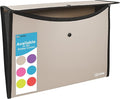 Square Flap Document Holder Grey, Expanding File Folder, A4 Letter Size by Enday