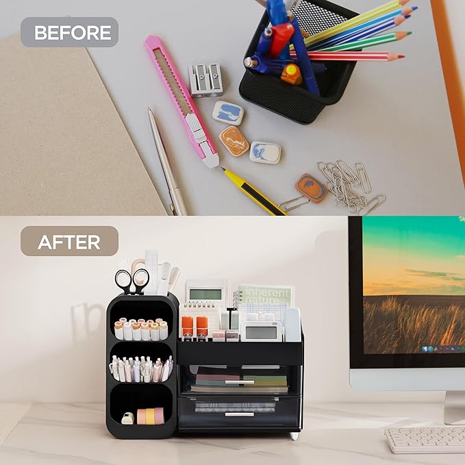 HBlife Desk Organizer with Pen Pencil Holder - Image 6