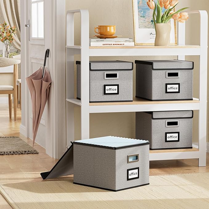 Collapsible File Storage Organizer Boxes - Image 2