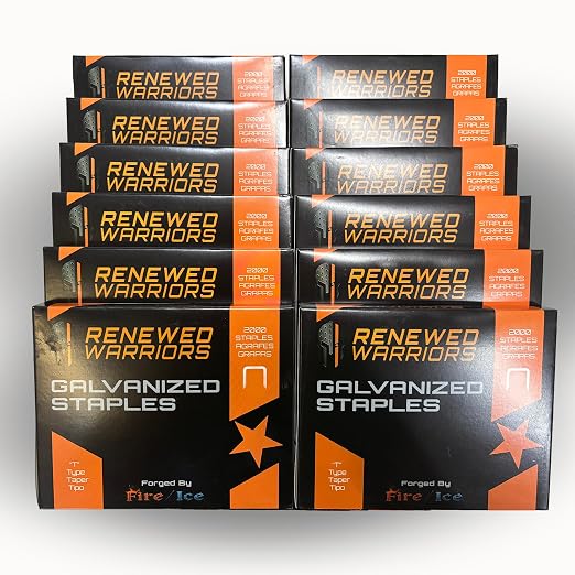 T50 Galvanized Staples – Heavy Duty 3/8" Crown, 3/8" Inch Leg Length – Fits All by RenewedWarriors